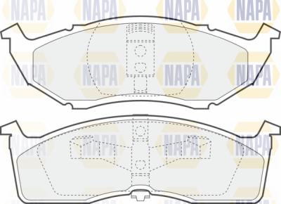 NAPA PBP7380 - Тормозные колодки, дисковые, комплект autospares.lv