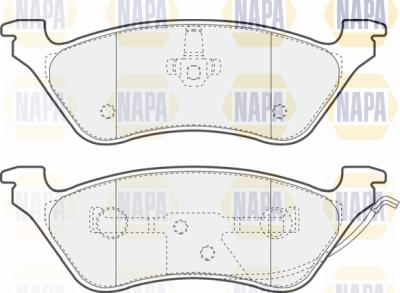 NAPA PBP7381 - Тормозные колодки, дисковые, комплект autospares.lv