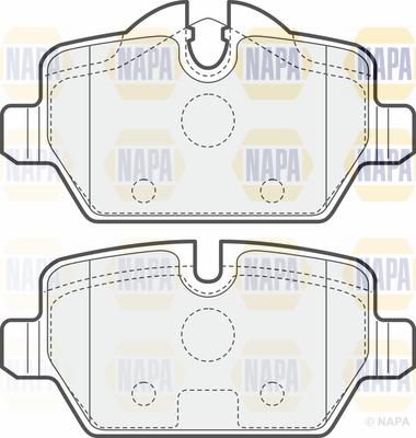 NAPA PBP7337 - Тормозные колодки, дисковые, комплект autospares.lv