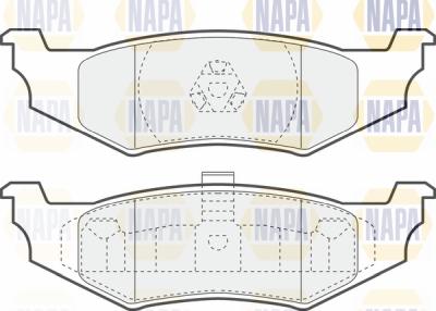 NAPA PBP7375 - Тормозные колодки, дисковые, комплект autospares.lv