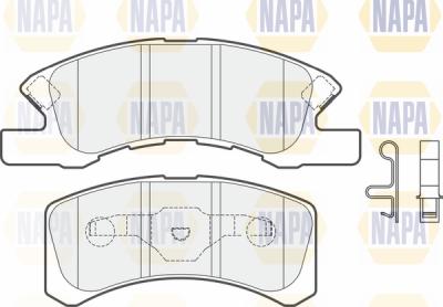 NAPA PBP7371 - Тормозные колодки, дисковые, комплект autospares.lv