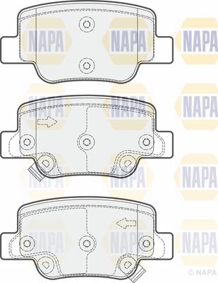 NAPA PBP7373 - Тормозные колодки, дисковые, комплект autospares.lv