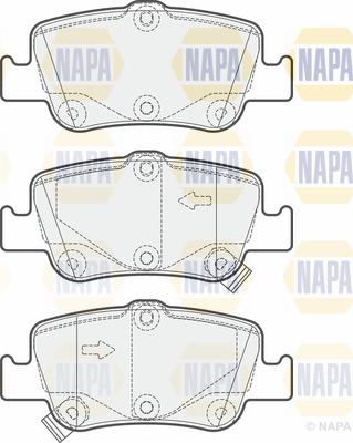 NAPA PBP7244 - Тормозные колодки, дисковые, комплект autospares.lv