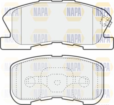 NAPA PBP7256 - Тормозные колодки, дисковые, комплект autospares.lv