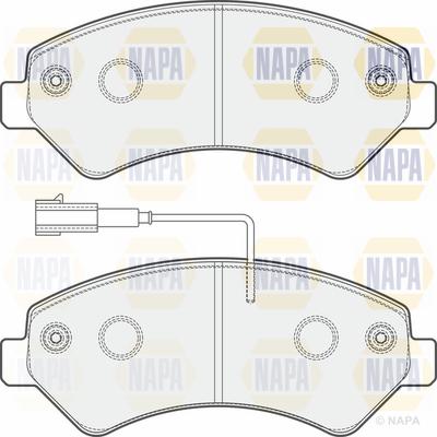 NAPA PBP7261 - Тормозные колодки, дисковые, комплект autospares.lv