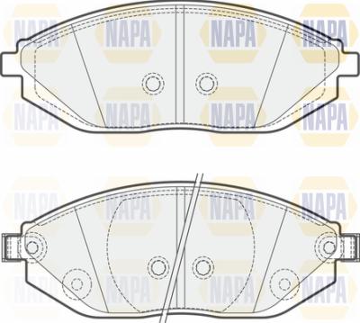 NAPA PBP7208 - Тормозные колодки, дисковые, комплект autospares.lv