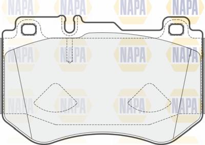 NAPA PBP7203 - Тормозные колодки, дисковые, комплект autospares.lv