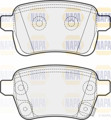 NAPA PBP7207 - Тормозные колодки, дисковые, комплект autospares.lv