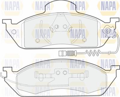 NAPA PBP7286 - Тормозные колодки, дисковые, комплект autospares.lv
