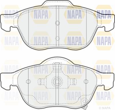 NAPA PBP7223 - Тормозные колодки, дисковые, комплект autospares.lv