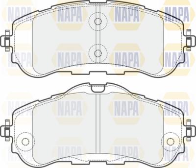 NAPA PBP7273 - Тормозные колодки, дисковые, комплект autospares.lv