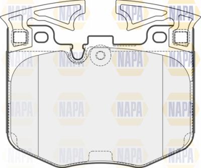 NAPA PBP7705 - Тормозные колодки, дисковые, комплект autospares.lv