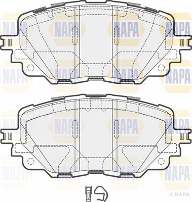 NAPA PBP7701 - Тормозные колодки, дисковые, комплект autospares.lv