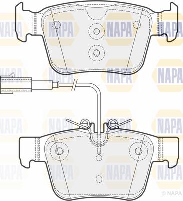 NAPA PBP7708 - Тормозные колодки, дисковые, комплект autospares.lv