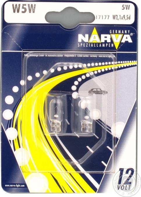 Narva 17177B2 - Лампа, мигающие / габаритные огни autospares.lv