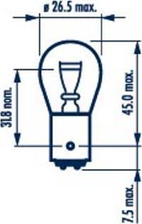 Narva 178814000 - Лампа накаливания, фонарь сигнала тормоза / задний габаритный autospares.lv