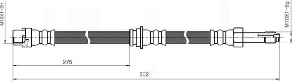 NATIONAL NBH6046 - Тормозной шланг autospares.lv