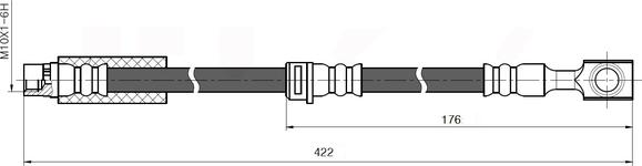 National NBH6051 - Тормозной шланг autospares.lv