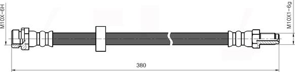 NATIONAL NBH6064 - Тормозной шланг autospares.lv