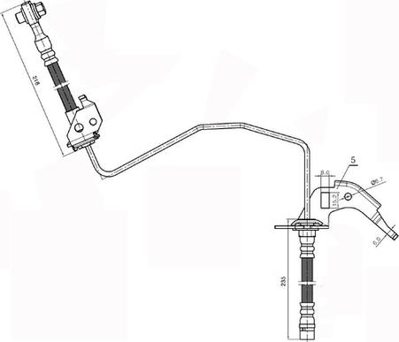 National NBH6066 - Тормозной шланг autospares.lv