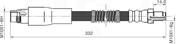 NATIONAL NBH6019 - Тормозной шланг autospares.lv