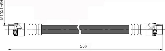 National NBH6011 - Тормозной шланг autospares.lv