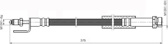 National NBH6084 - Тормозной шланг autospares.lv