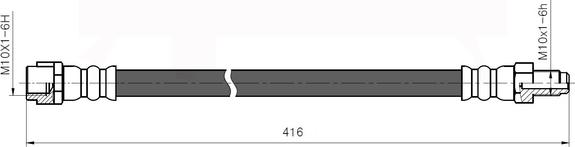 National NBH6034 - Тормозной шланг autospares.lv