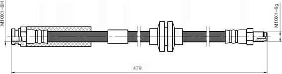 National NBH6027 - Тормозной шланг autospares.lv