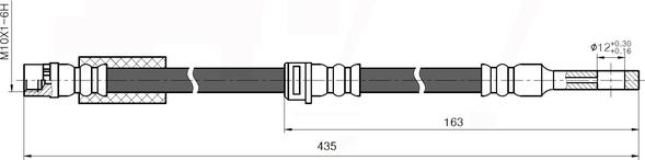 National NBH6073 - Тормозной шланг autospares.lv