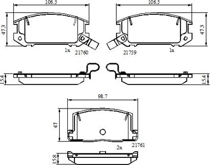 National NP3096 - Тормозные колодки, дисковые, комплект autospares.lv