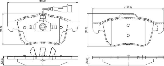 National NP3091 - Тормозные колодки, дисковые, комплект autospares.lv