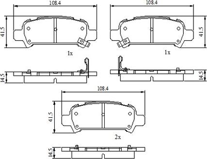 NATIONAL NP3098 - Тормозные колодки, дисковые, комплект autospares.lv