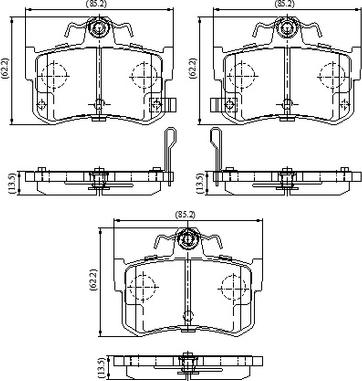 National NP3097 - Тормозные колодки, дисковые, комплект autospares.lv