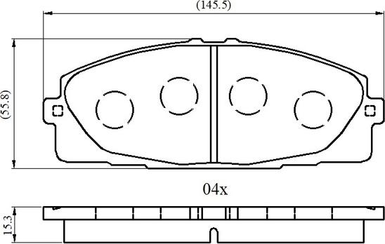 NATIONAL NP3047 - Тормозные колодки, дисковые, комплект autospares.lv