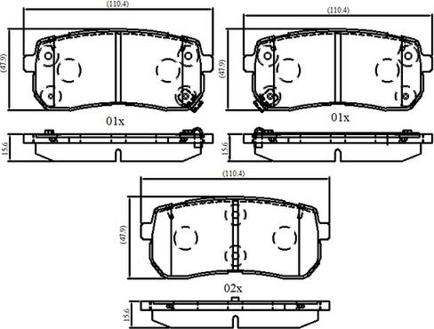 National NP3054 - Тормозные колодки, дисковые, комплект autospares.lv