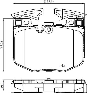 SBS 1501221584 - Тормозные колодки, дисковые, комплект autospares.lv