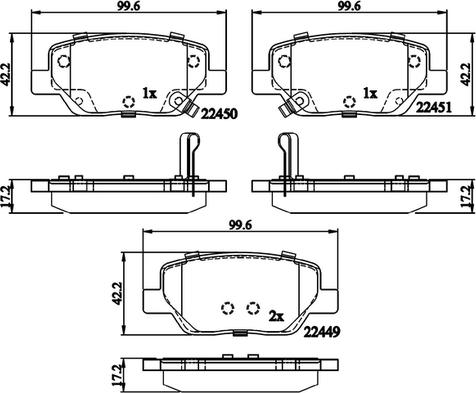 National NP3050 - Тормозные колодки, дисковые, комплект autospares.lv