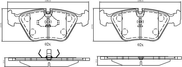 National NP3053 - Тормозные колодки, дисковые, комплект autospares.lv