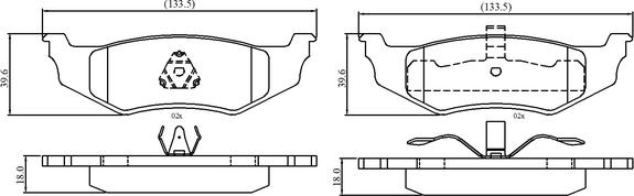 NATIONAL NP3064 - Тормозные колодки, дисковые, комплект autospares.lv