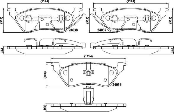 NATIONAL NP3065 - Тормозные колодки, дисковые, комплект autospares.lv