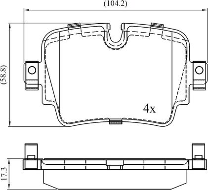 NATIONAL NP3068 - Тормозные колодки, дисковые, комплект autospares.lv