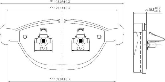 NATIONAL NP3004 - Тормозные колодки, дисковые, комплект autospares.lv