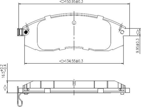 National NP3005 - Тормозные колодки, дисковые, комплект autospares.lv