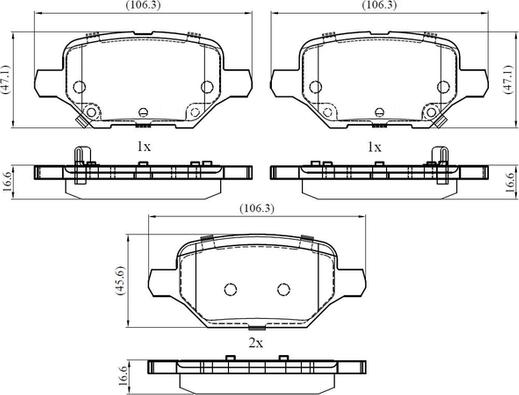 National NP3019 - Тормозные колодки, дисковые, комплект autospares.lv