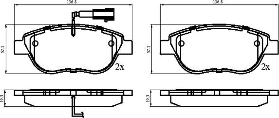 National NP3012 - Тормозные колодки, дисковые, комплект autospares.lv