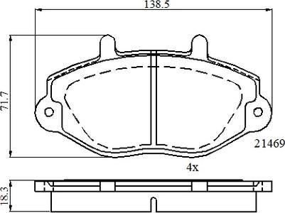 National NP3085 - Тормозные колодки, дисковые, комплект autospares.lv