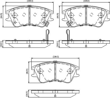 National NP3081 - Тормозные колодки, дисковые, комплект autospares.lv