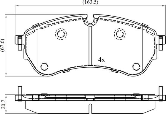 National NP3034 - Тормозные колодки, дисковые, комплект autospares.lv