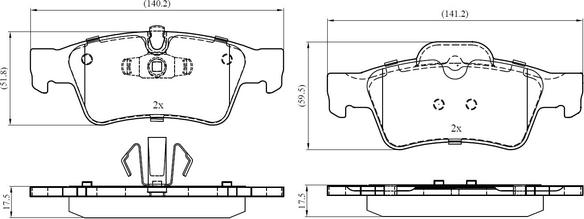 National NP3033 - Тормозные колодки, дисковые, комплект autospares.lv